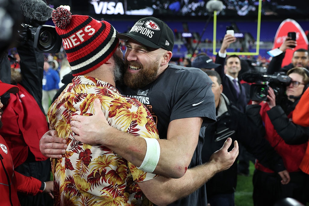 Taylor Swift and Jason Kelce Support Travis Kelce at AFC Championship