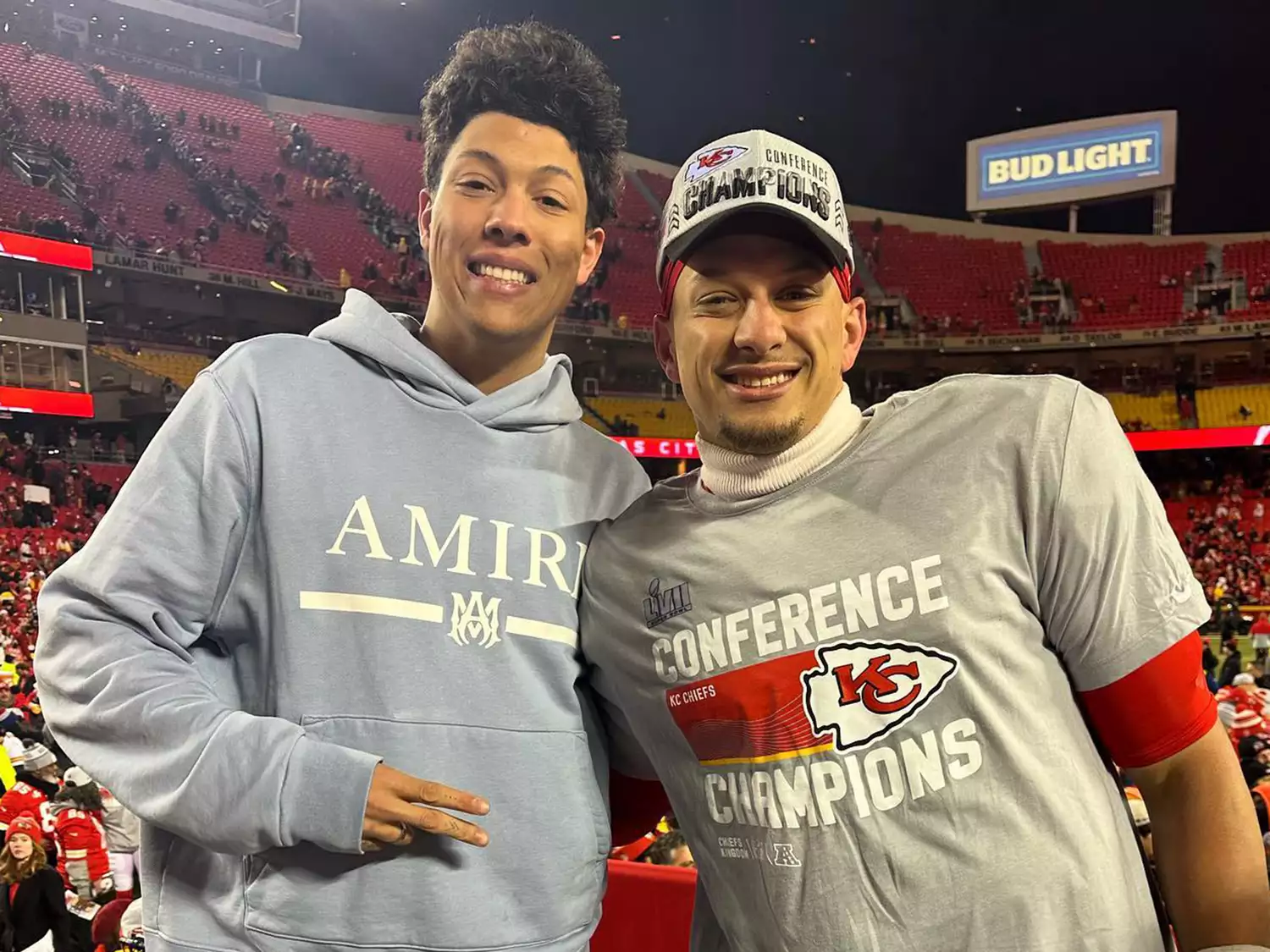 Patrick Mahomes and Jackson Mahomes