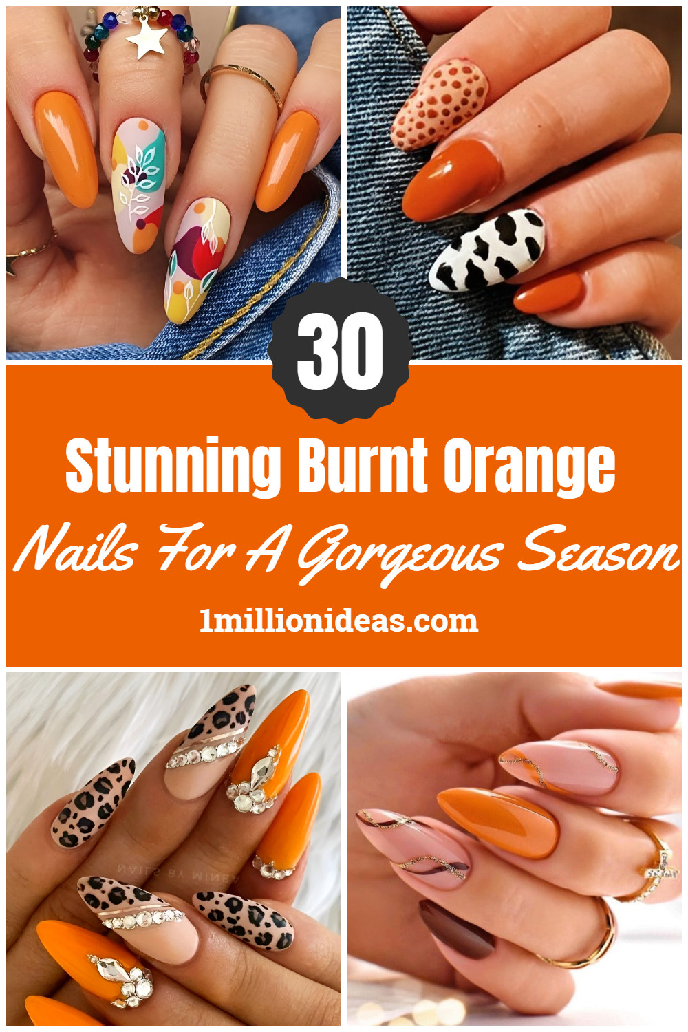 30 Stunning Burnt Orange Nails For A Gorgeous Season - 191