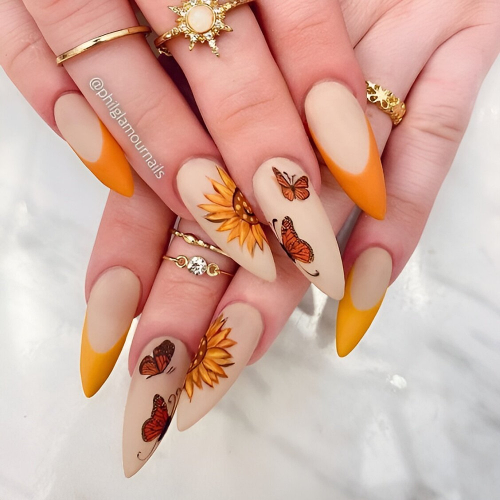 30 Stunning Burnt Orange Nails For A Gorgeous Season - 243