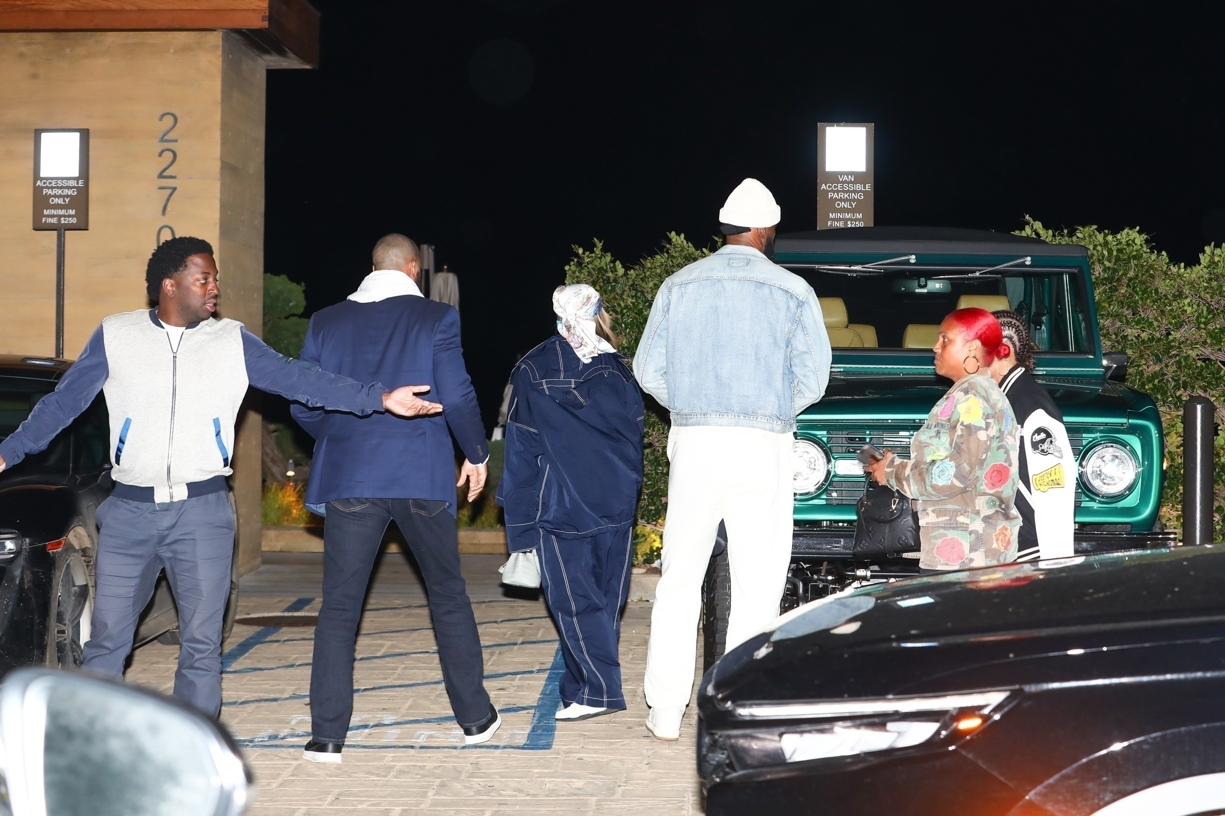 6-foot-9 LeBron managed to fit into his vintage Ford Bronco before heading to Nobu and SoHo House