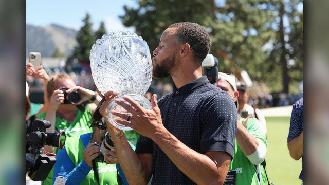 Stephen Curry closes with eagle, wins celebrity golf championship at Lake Tahoe - CBS San Francisco