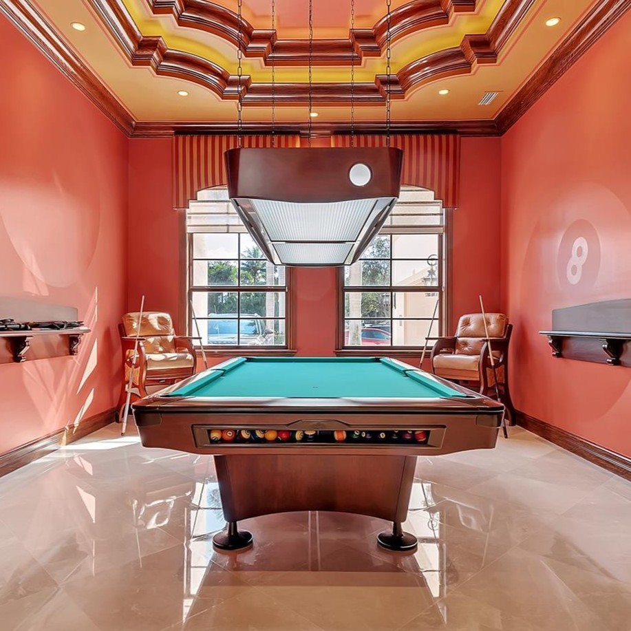Pool Table in Tyreek Hill's Florida Mansion