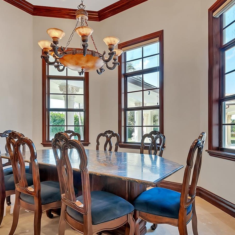 Dining table in Tyreek Hill's Florida Mansion
