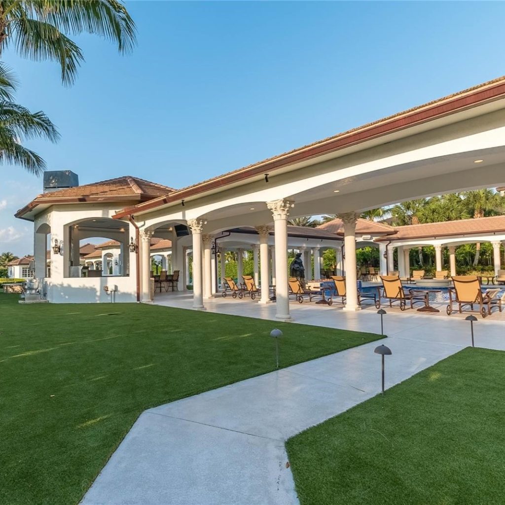Patio in Tyreek Hill's Florida Mansion