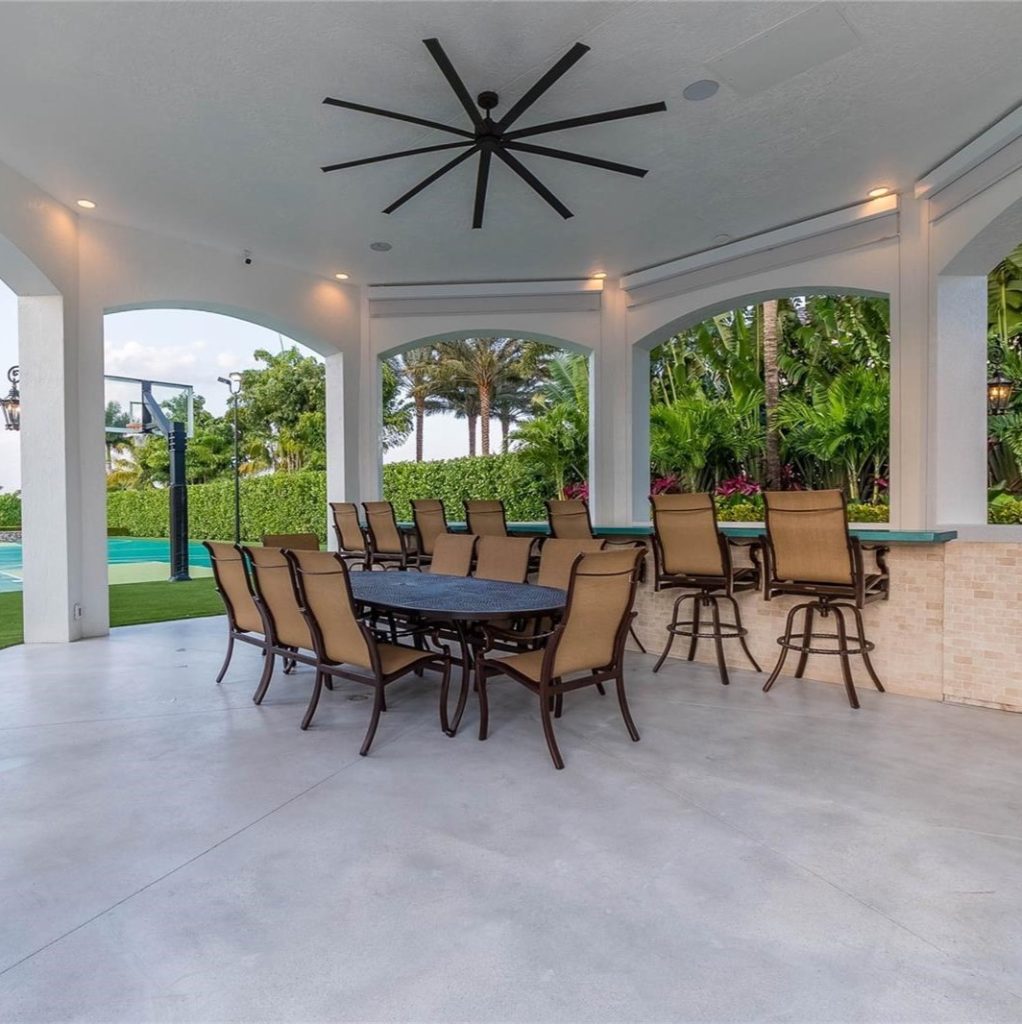 Outdoor Dining Area in Tyreek Hill's Florida Mansion