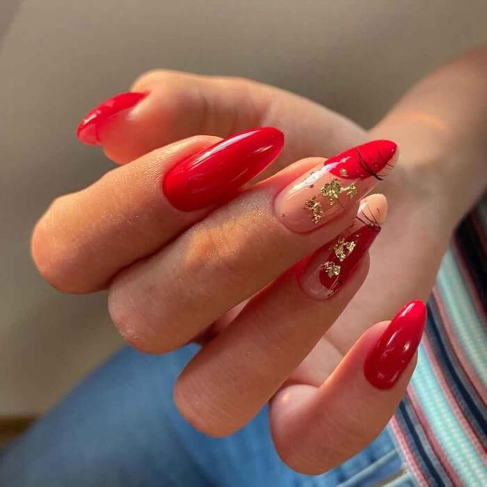 33 Red Prom Nails To Make You The Center Of Attention - 223
