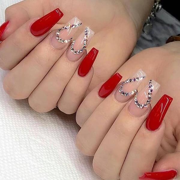33 Red Prom Nails To Make You The Center Of Attention - 233