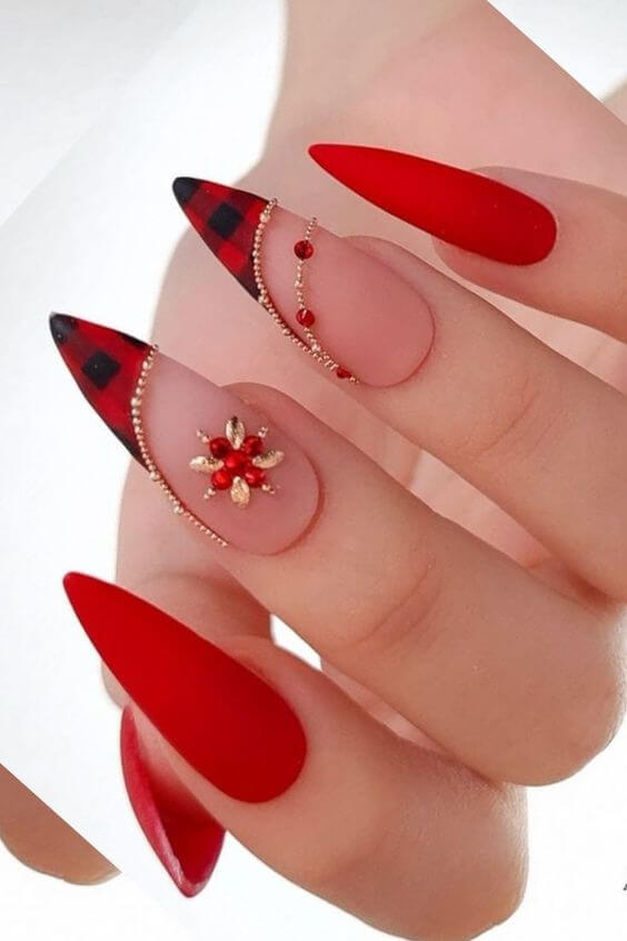 33 Red Prom Nails To Make You The Center Of Attention - 249