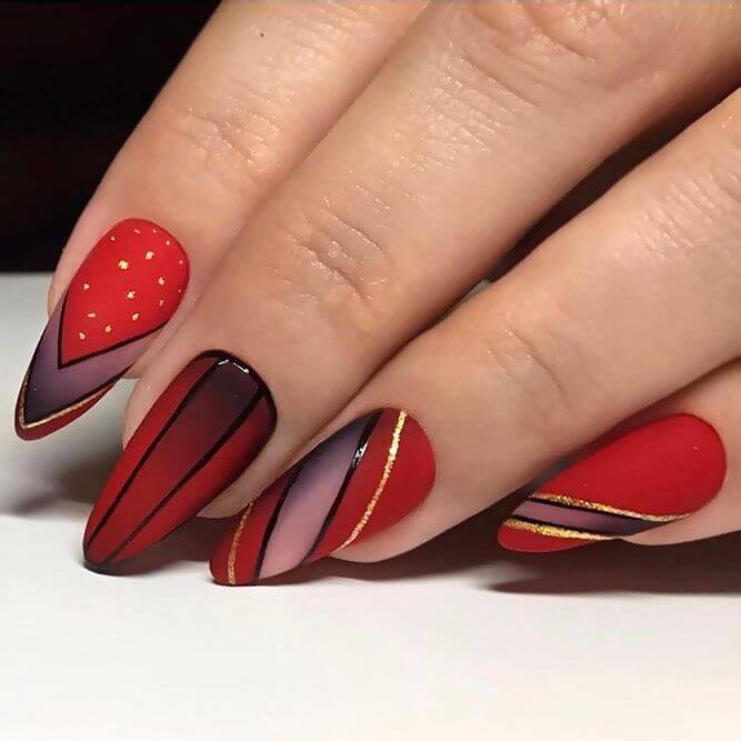 33 Red Prom Nails To Make You The Center Of Attention - 257