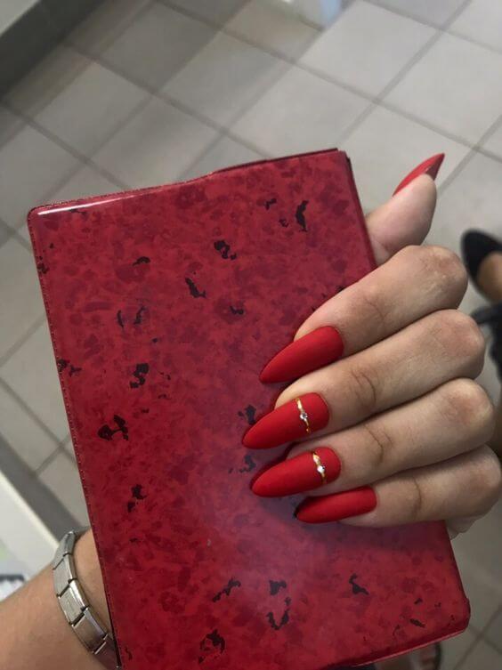 33 Red Prom Nails To Make You The Center Of Attention - 215
