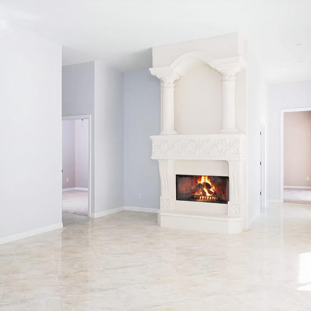 Fireplace in Ray-Ray McCloud's Lutz Home