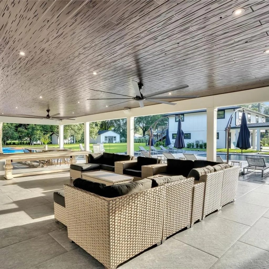 Outdoor Sitting Area in Matthew Judon's Florida Home