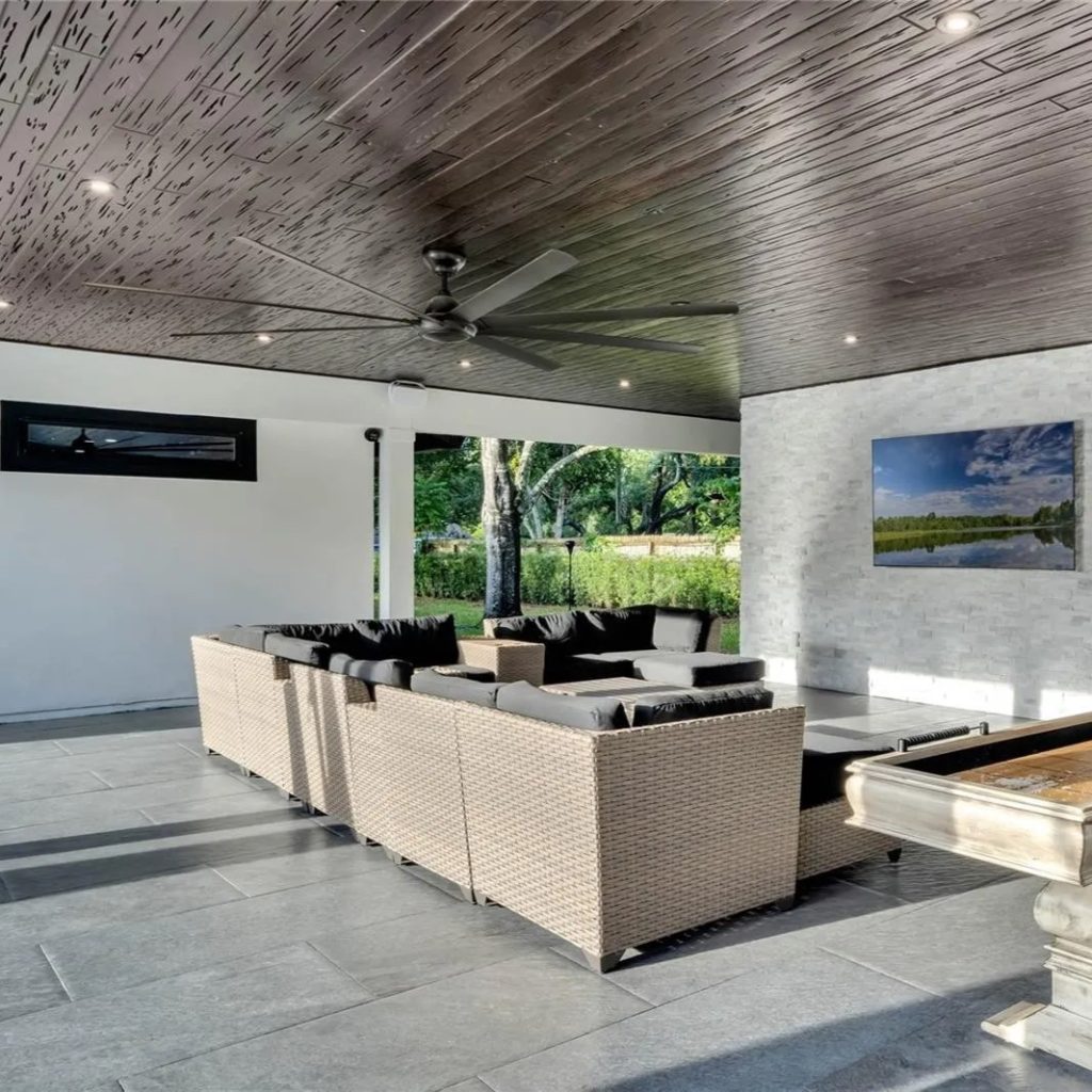 Outdoor Sitting Area in Matthew Judon's Florida Home