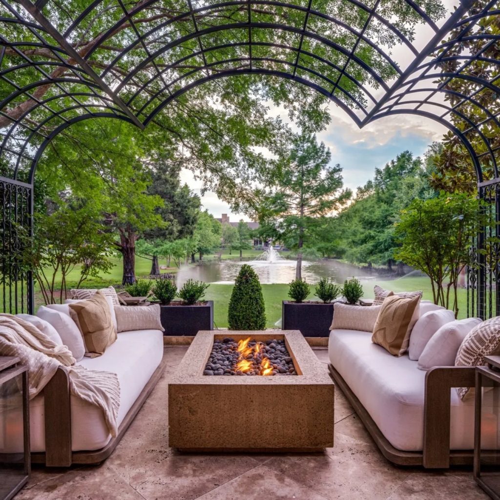 Outdoor Seating Area in DeMarcus Ware's Texas Home