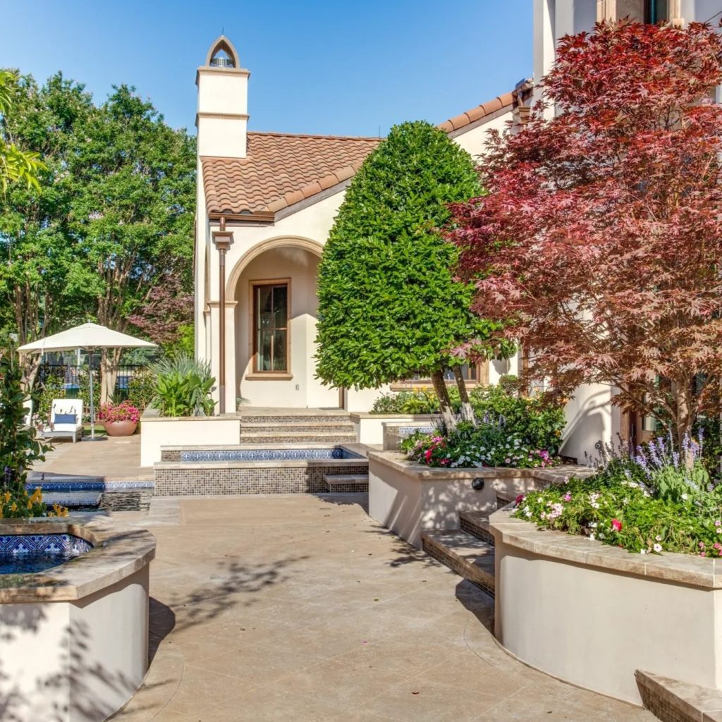 Courtyard in DeMarcus Ware's Texas Home