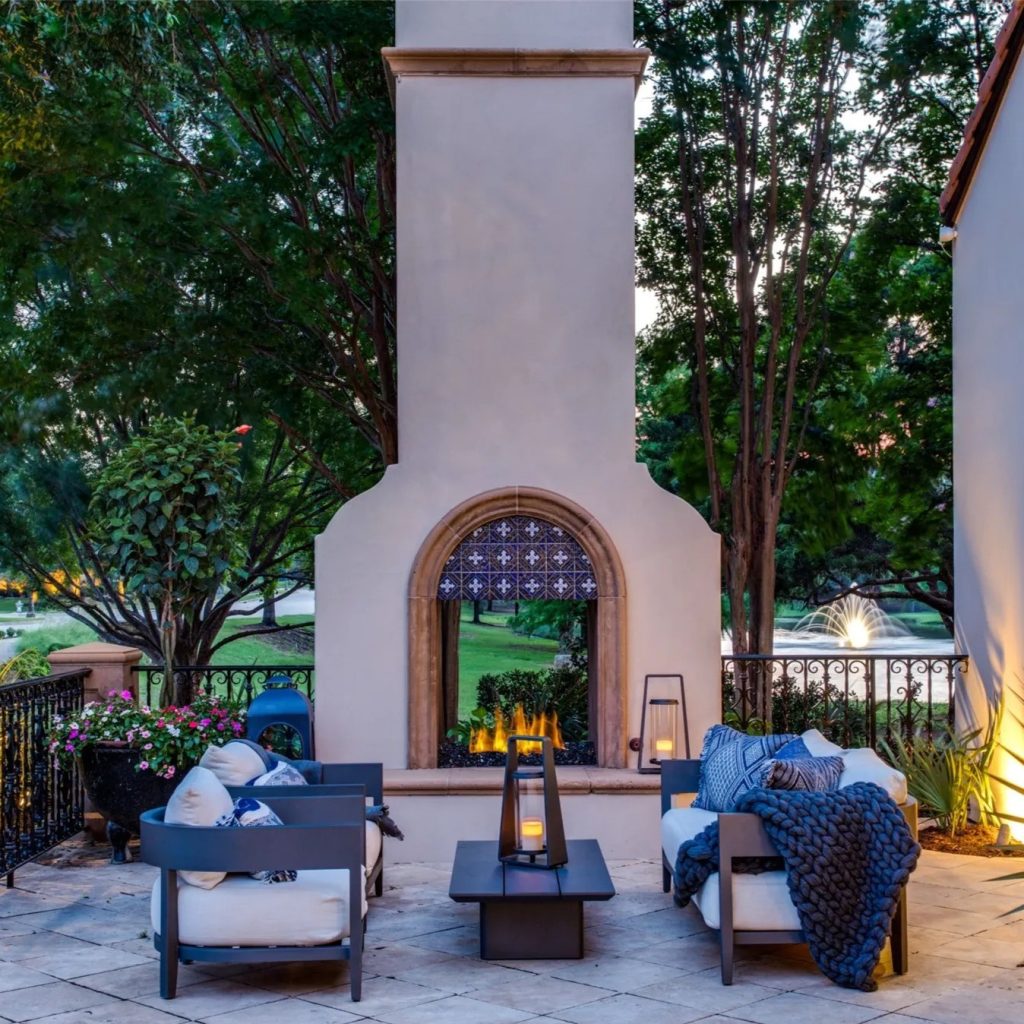 Outdoor Sitting Area in DeMarcus Ware's Texas Home